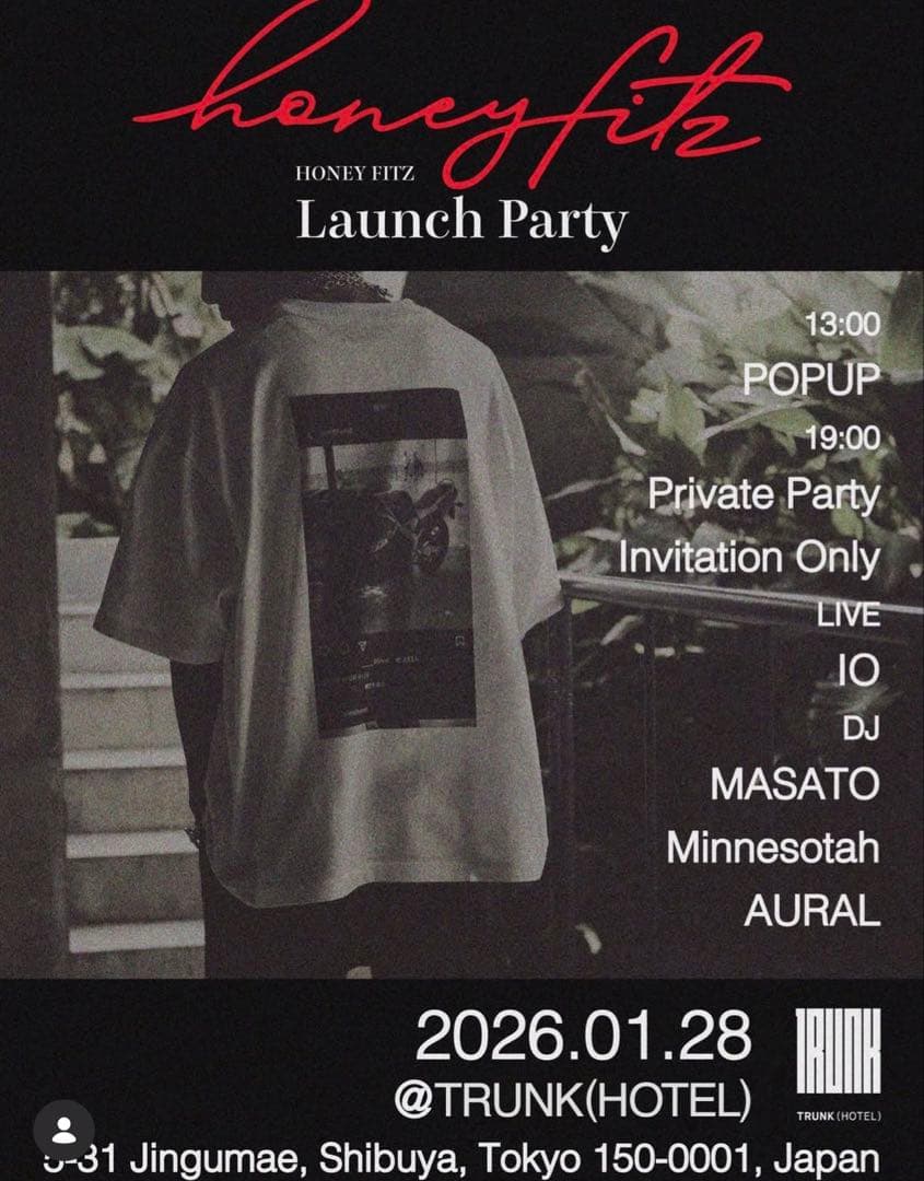 honey fitz pop-up 限定 io Tシャツ - メルカリ