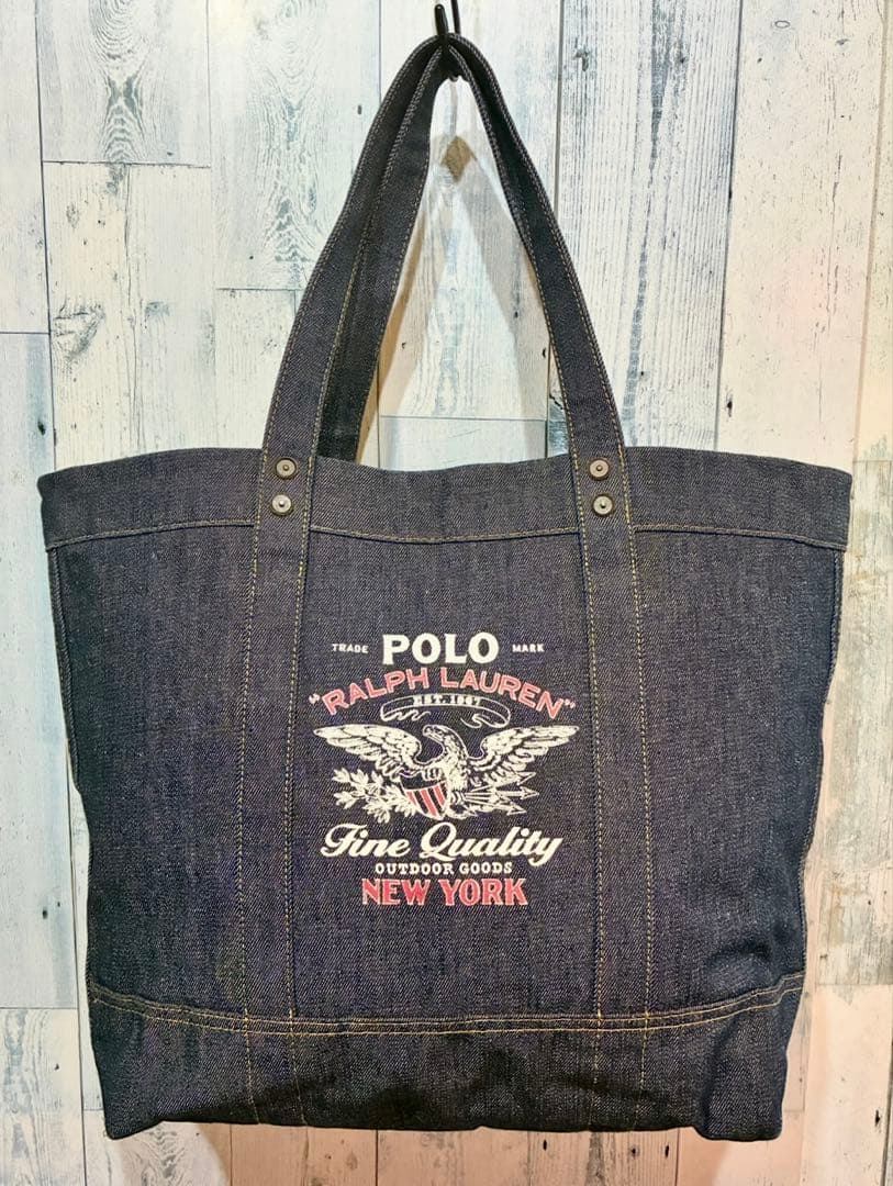 Ralph Lauren ラルフローレン デニムトートバッグ 美品