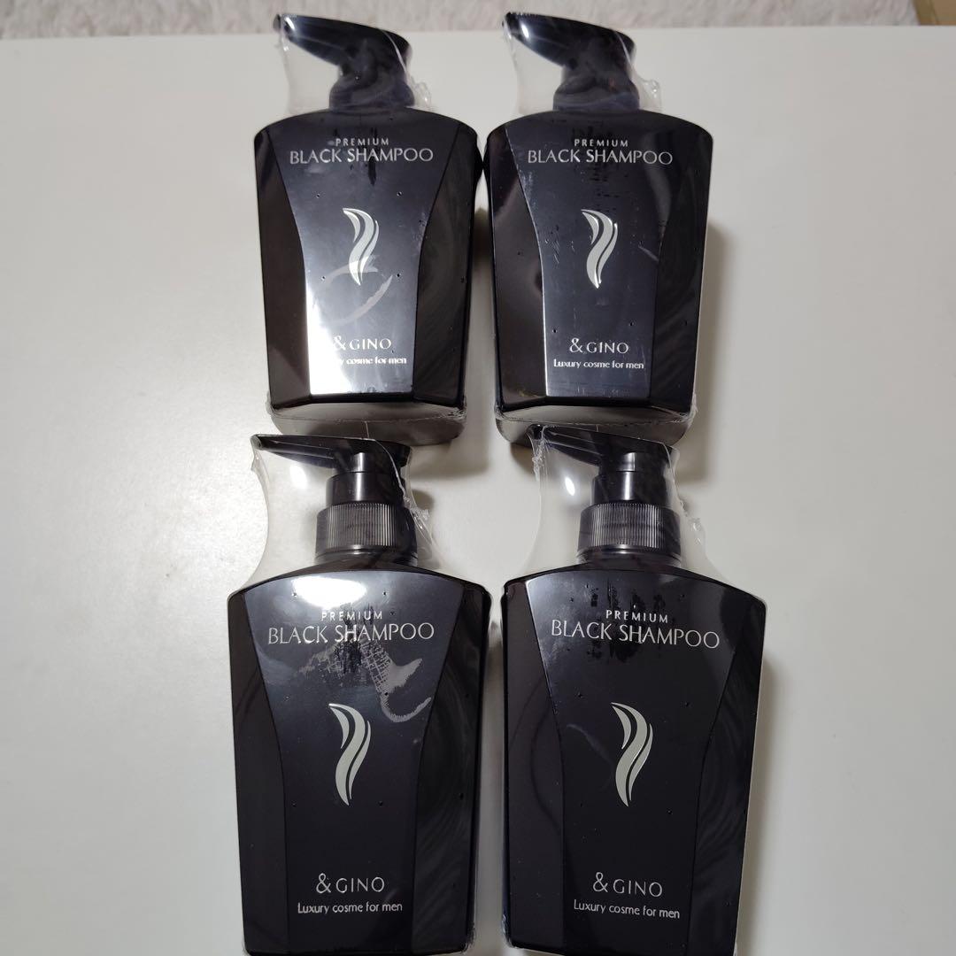 mu4857 &GINO アンドジーノ プレミアムブラックシャンプー 4本セット