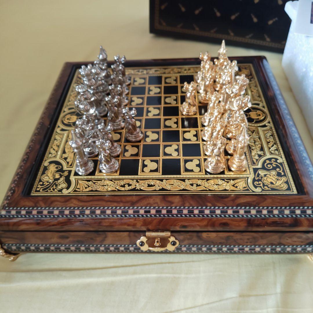 コレクション整理・希少】ディズニー 高級チェスセット 純金象嵌