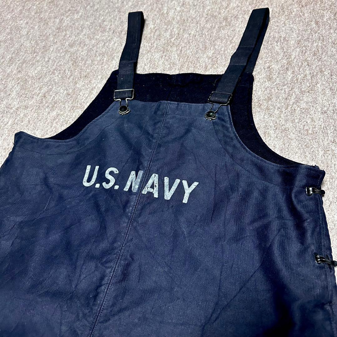 USNAVY デッキパンツ フック 紺 美品 オリジナル 大戦 WW2 40s
