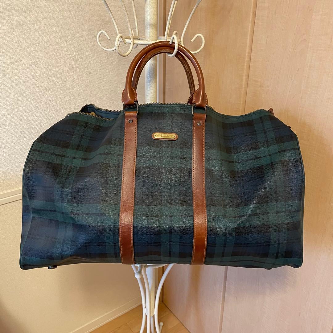 希少レア　ラルフローレンボストンバッグ チェック柄