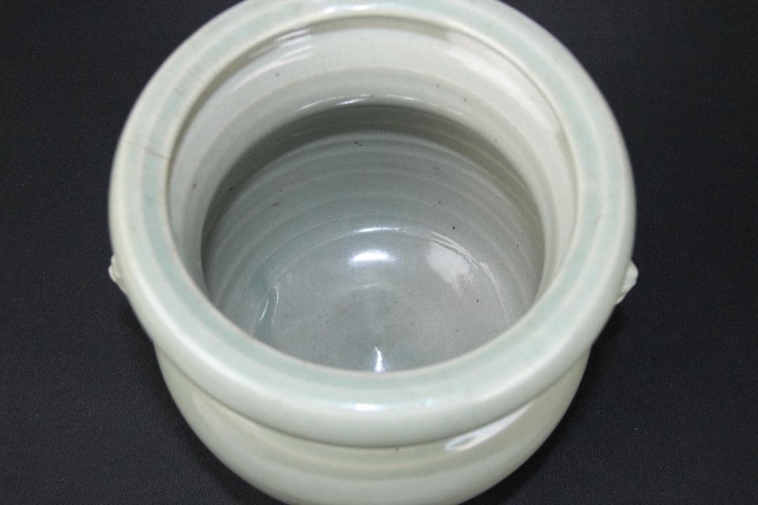 唐物 明～清 七官青磁 青瓷 耳付水指 茶道 龍泉窯 FJ21-4 - メルカリ