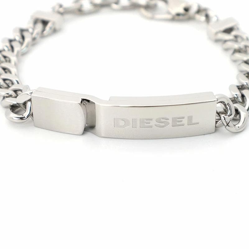 DIESEL DX0966040 ロゴプレート＆チェーン ブレスレット並行輸入品
