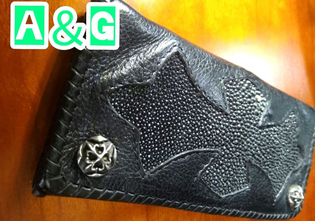 A＆G Cross Design Long Leather Wallet希少品☆