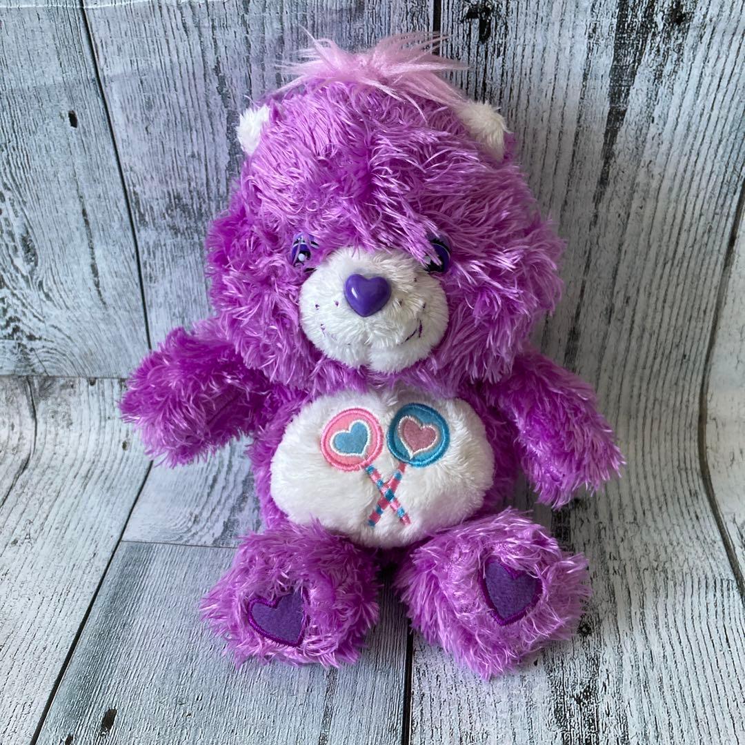 ケアベア ぬいぐるみ むらさき - メルカリ