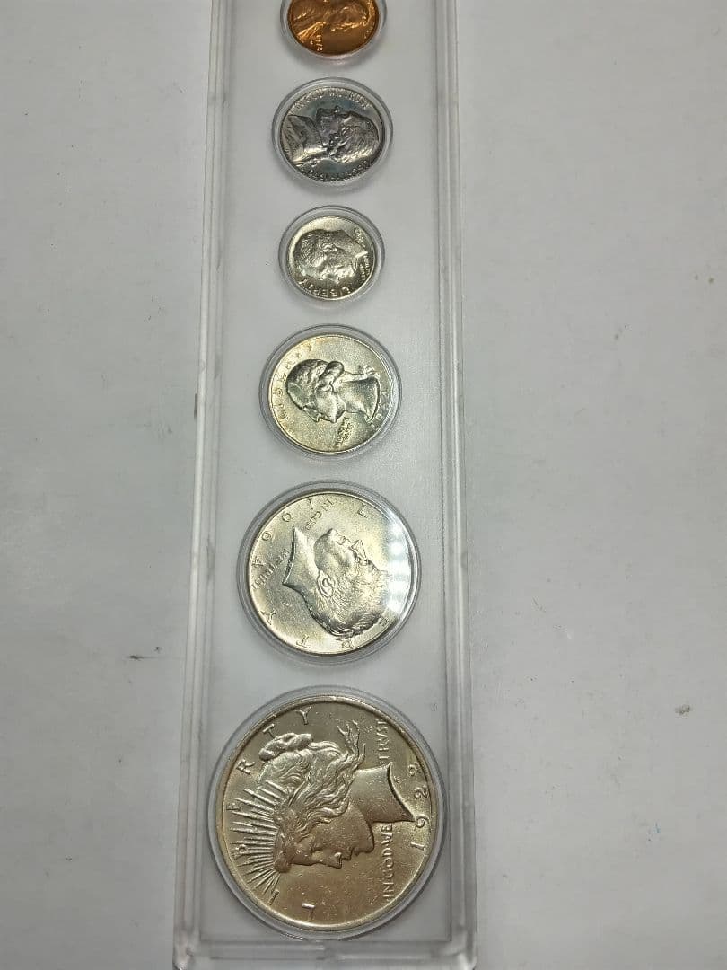 hab018 アメリカ セット 1922年ピースダラー、銀貨含む6枚セット