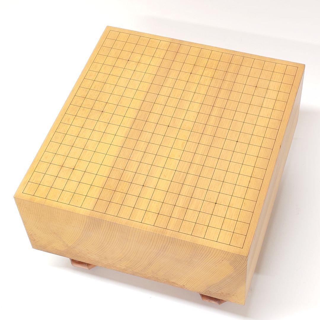 囲碁盤 へそ付き 脚付き碁盤 厚さ約17.1cm 本榧? 新榧? 本榧一本脚駒台 6寸盤用 | 前川榧碁盤店