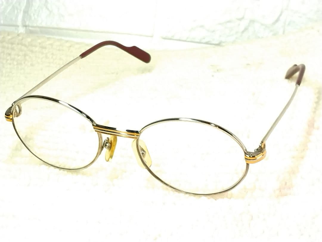 Cartier　フランス製　フルリム メタルオーバル　メガネ