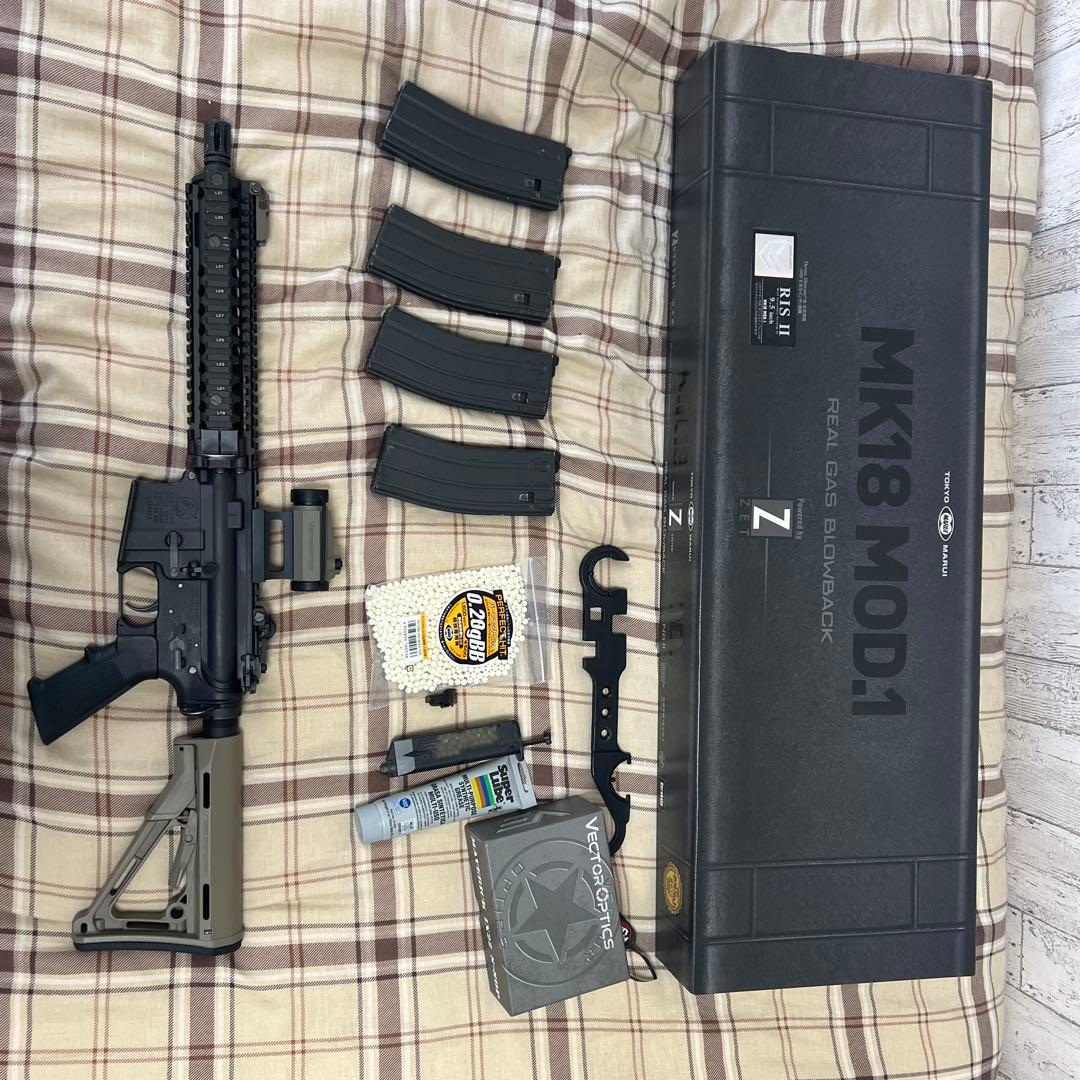 東京マルイMK18 GBBR マガジン4本付 Vector Optics付