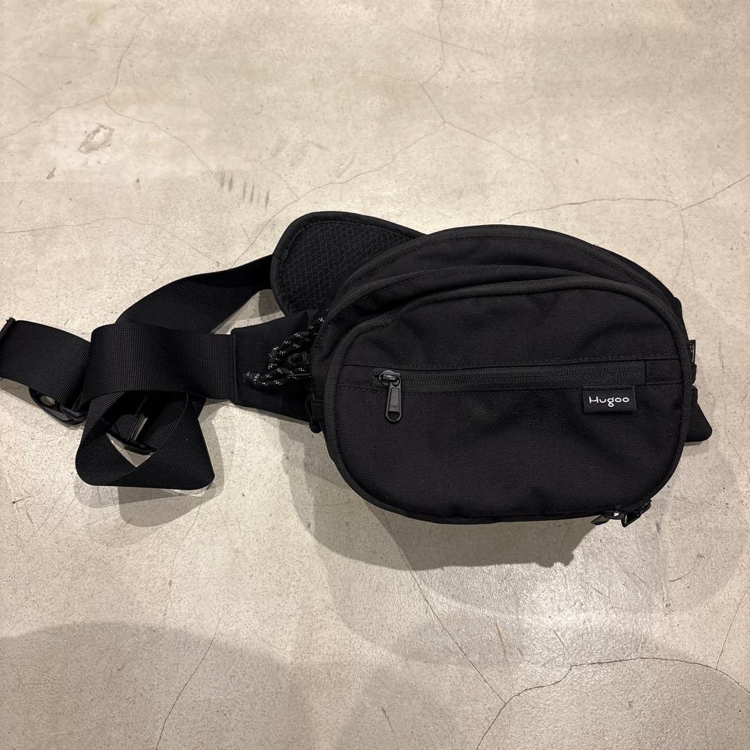 Hugoo ハグー ヒップシート (黒 x ベージュ)