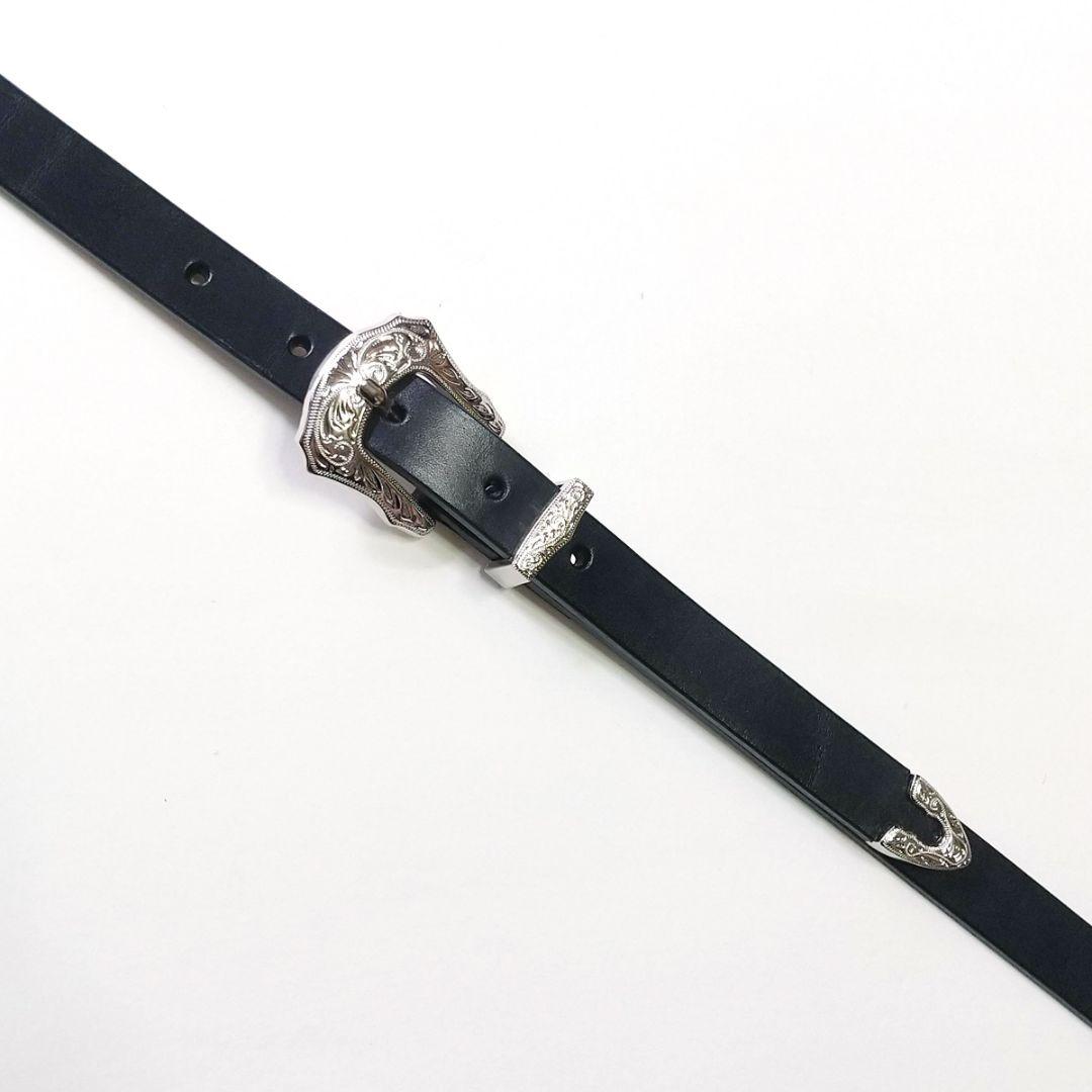 レザー ベルト ブラック ハンドメイド KT-001 - メルカリ