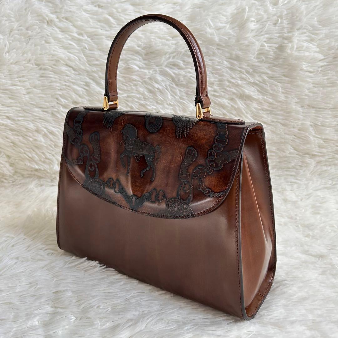 極美品】クリスチャンフローレンス ハンドバッグ 馬柄 斎藤飛鳥 高級