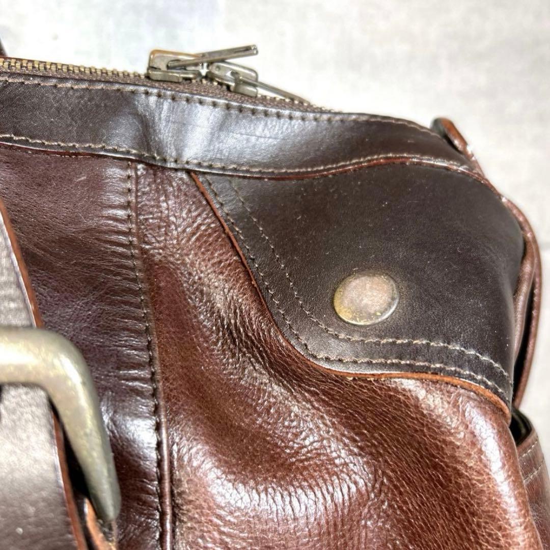 alfredo BANNISTER/leather Boston bag/Y2K - メルカリ