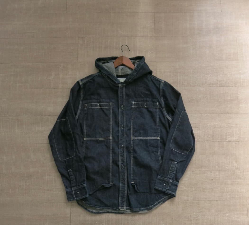 XL SASSAFRAS Feel Sun Bud Half デニムシャツ