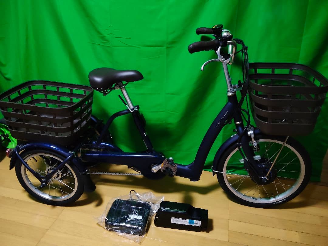 【美品】ブリヂストン 電動アシスト三輪自転車 ラクットワゴン 大容量バッテリー