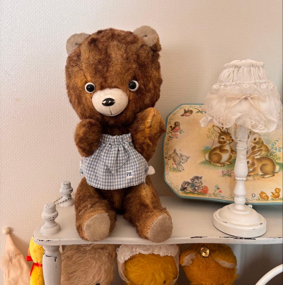 レア　ポンチ目　可愛い　DDRベア アンティークベア　ヴィンテージ　ベルリンベア