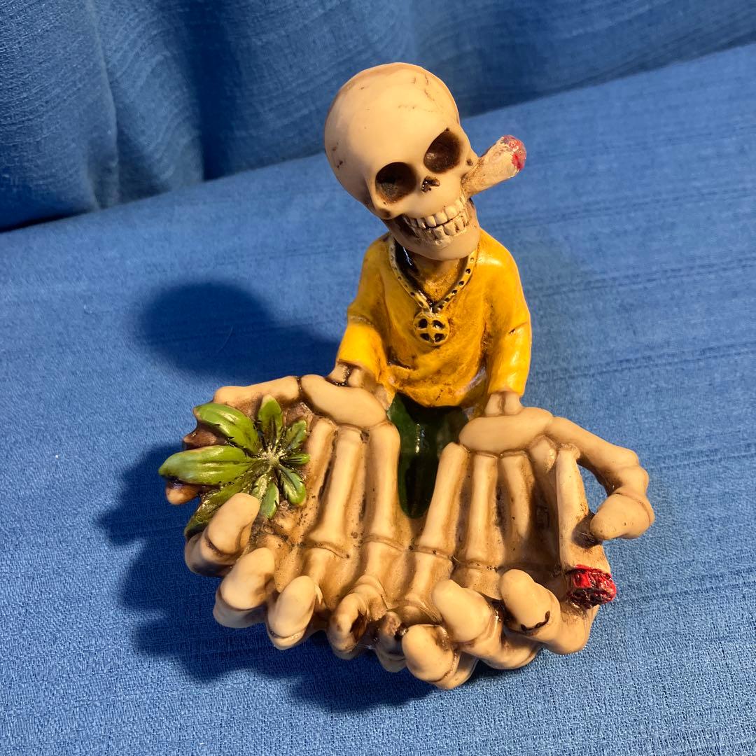 スカル ドクロ 骸骨 オブジェ ビンテージ小物入れ 灰皿 置物