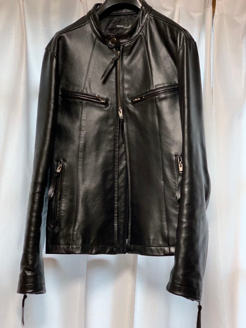 Haruf 馬革 シングルライダースジャケット Haruf（ハルフ） 馬革 ライダースジャケット メンズ 本革 レザー