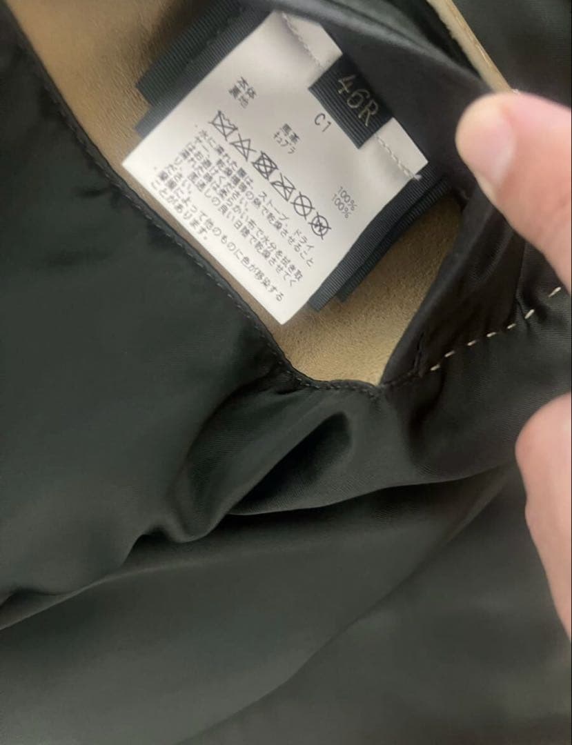 AJMONE アイモネ ホースレザー ダブルライダース ジャケット 46 黒