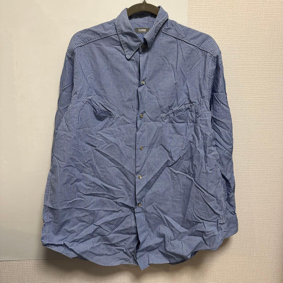 COMME des GARÇONS HOMME チェックシャツ　ブルー
