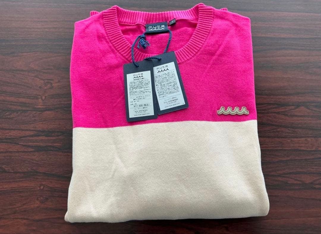 【新品未使用】muta ムータ ピンク セーター XL メンズ ゴルフ muta MARINE GOLF ムータマリンゴルフ メンズ レディース ゴルフウェア