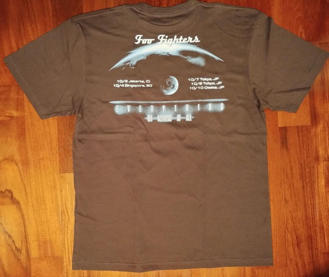 フー・ファイターズ 2025 ツアー限定 Tシャツ ブルーグロウ Cグレー XL