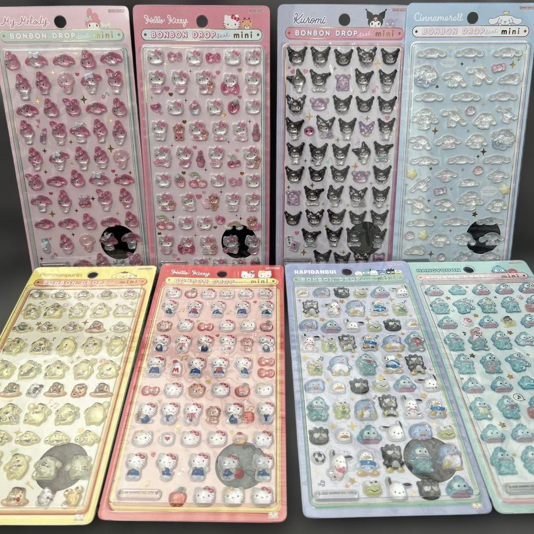 【国内正規品】 サンリオ ボンボンドロップシール ミニ　コンプリート 楽天市場】予約 2026年1月下旬 再入荷 ボンボンドロップシール（ミニ