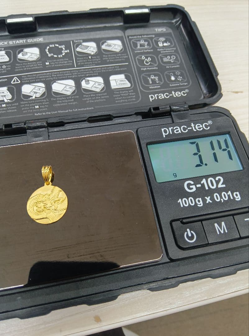 K18 ゴールド ドラゴン ペンダント 3.14g