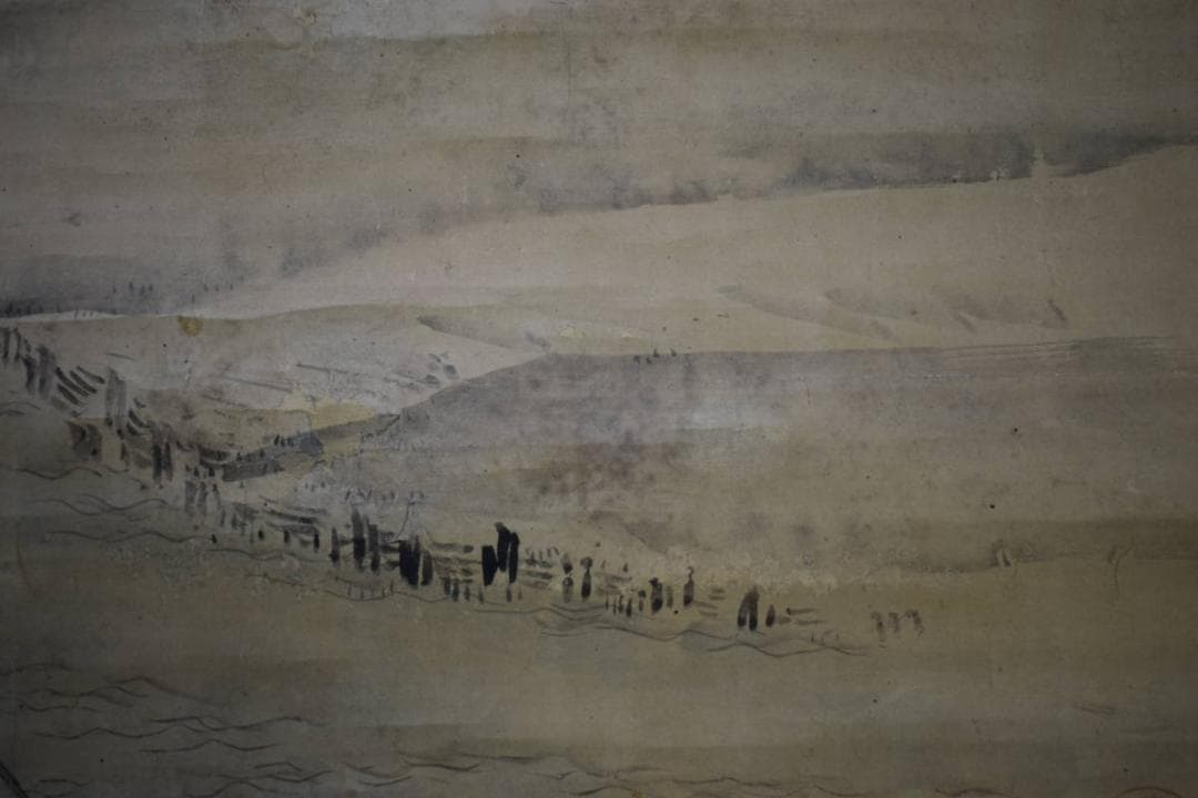 真作/英一蝶/舟人物図/船頭図/大幅/布袋屋掛軸HH-972 - メルカリ