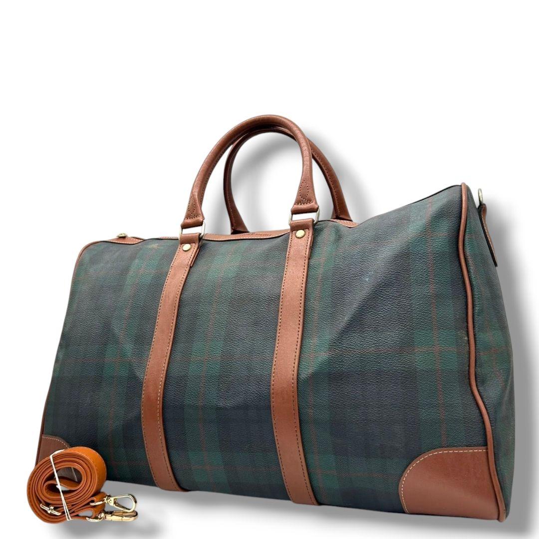 ポロラルフローレン ボストンバッグ 緑 PVC 自立可 2way A4 x - メルカリ