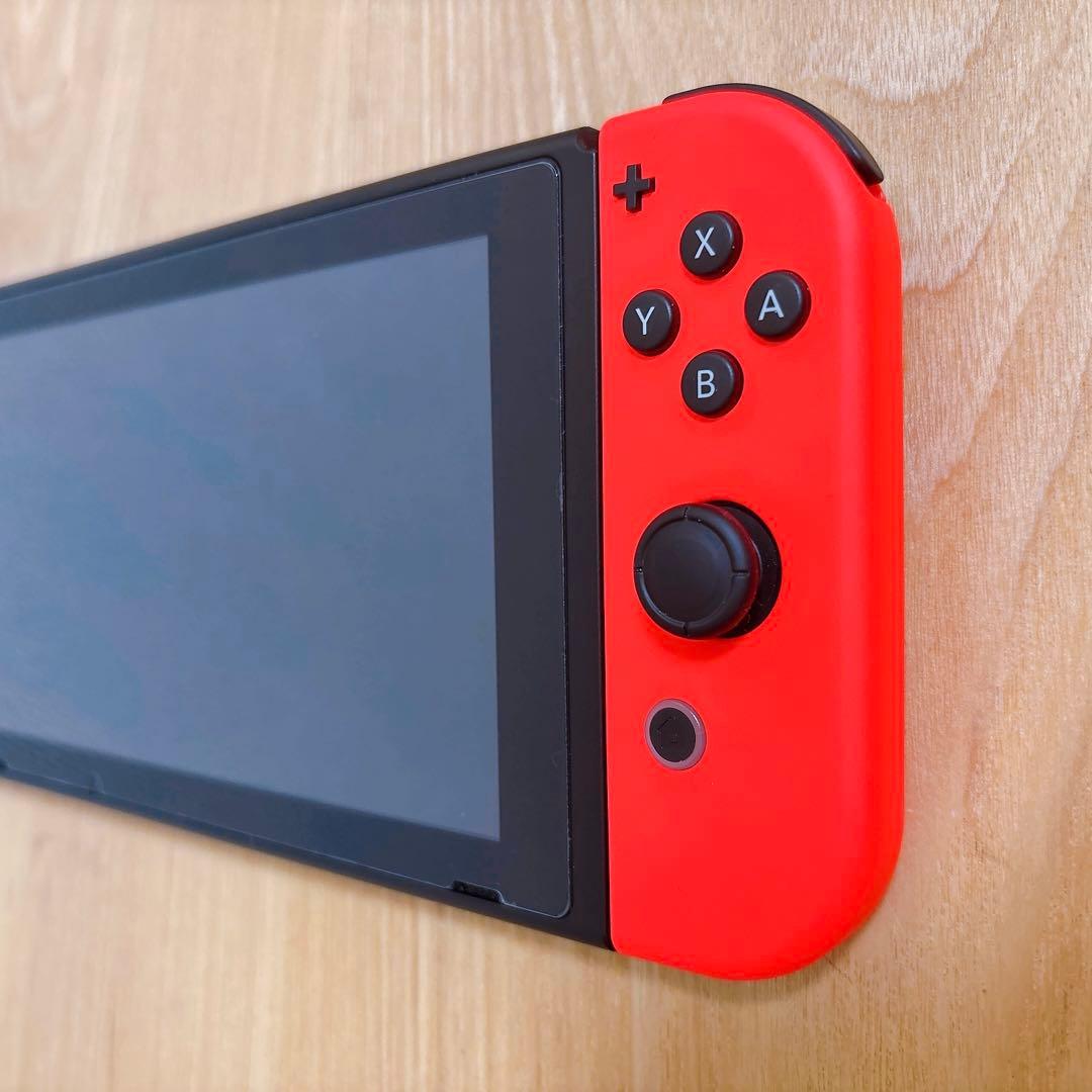 未使用に近い】 バッテリー強化型 Nintendo Switch 本体 赤青 - メルカリ