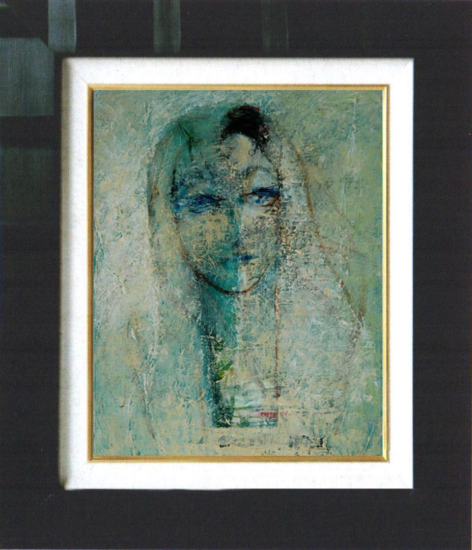 油絵 菅家令子 絵 絵画 インテリア 額付(黒) F4-070112 人物 女性 油絵 菅家令子 絵 絵画 インテリア 額付(銀) F4-070112 人物 女性 油絵