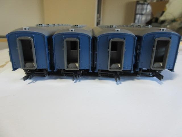 国鉄 オハ35系客車(座席車) 4両セット (ブルー) HOゲージ　未走行車