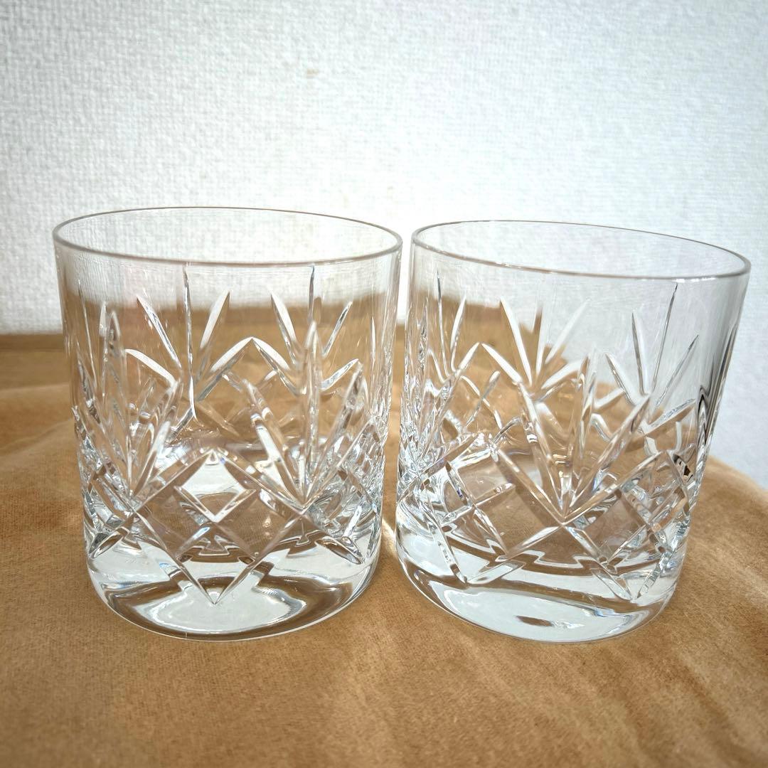 HARRODS ハロッズ ロックグラス カットグラス クリスタルガラス 美品
