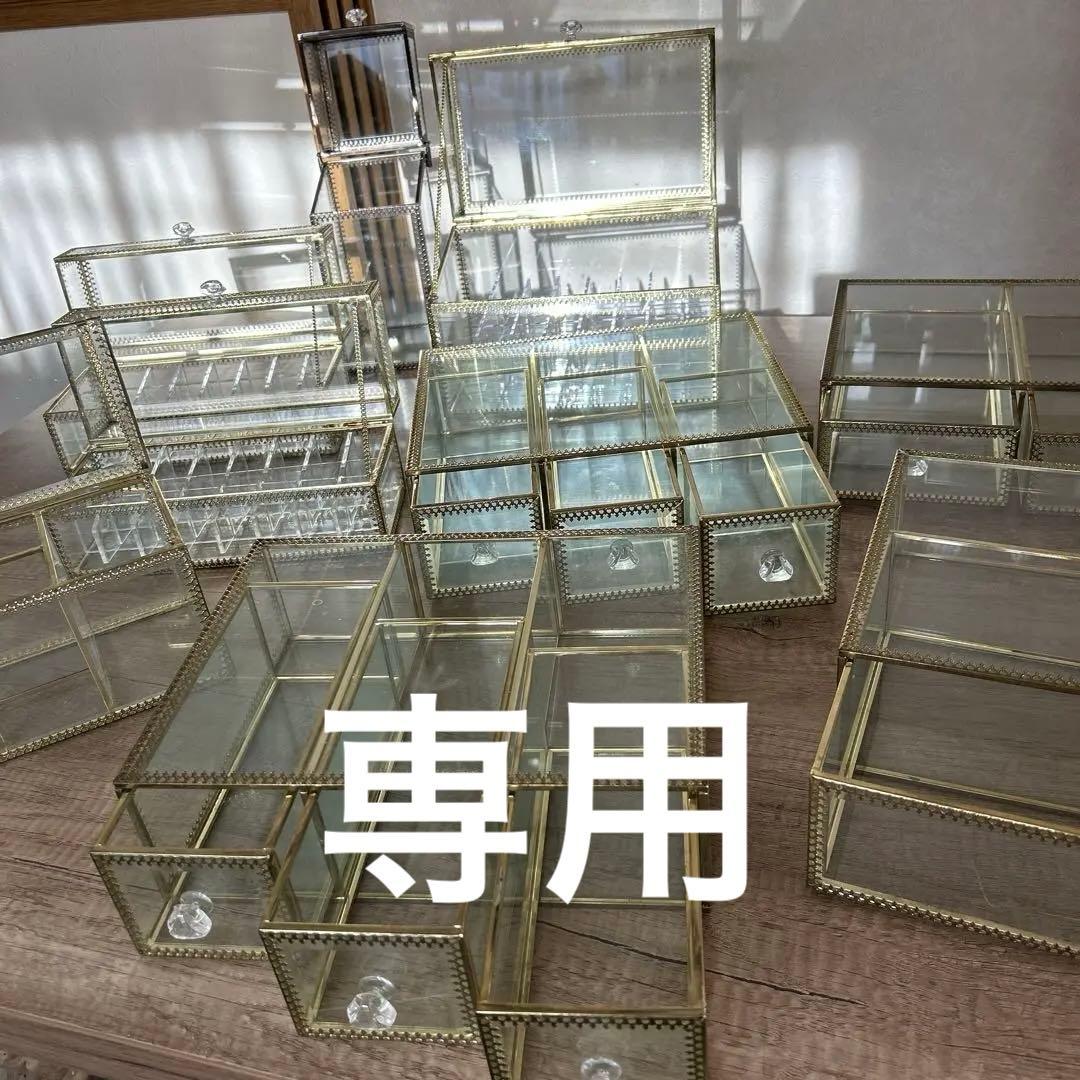 ガラス製コレクションボックスセット