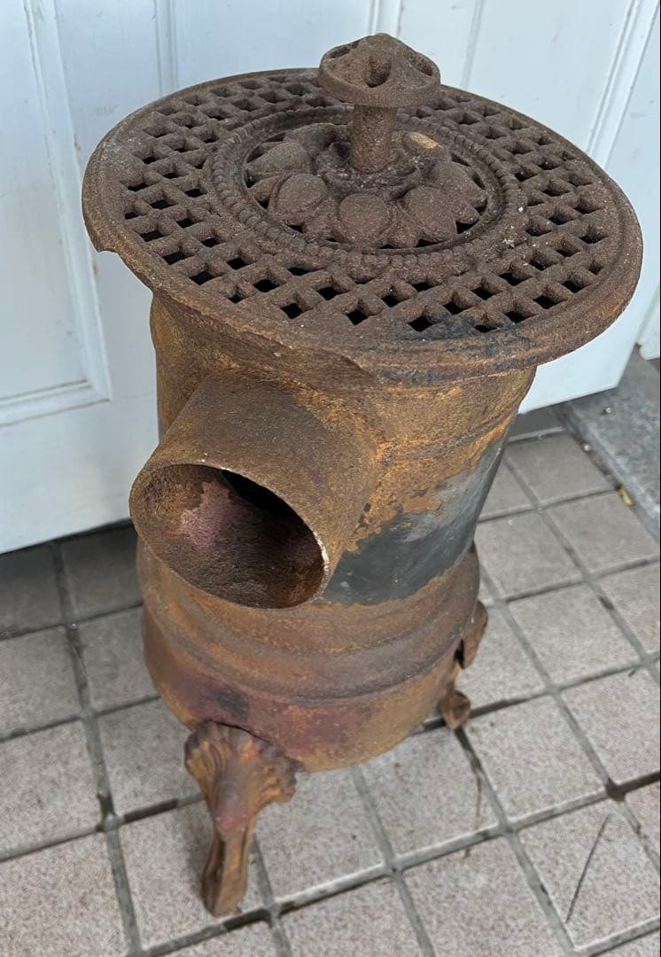 アンティーク ストーブ フランス 鋳物 鉄製 シャビー レトロ ヴィンテージ