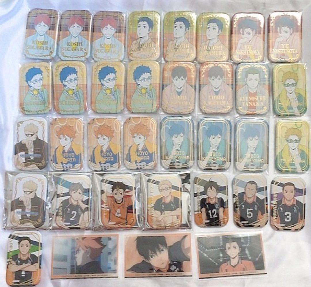 ハイキュー スクエア缶バッジ セブンネット 烏野 纏め売り