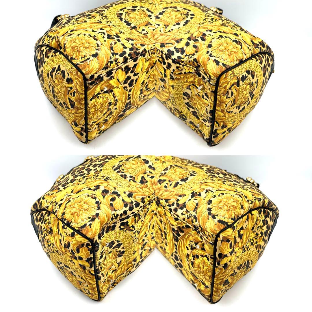 美品》Gianni Versace レオパード バロック柄 ボストンバッグ - メルカリ