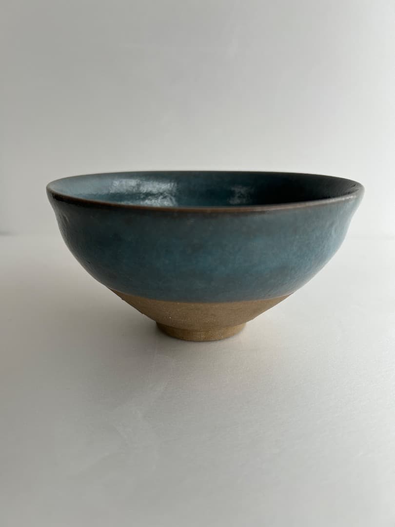 碧釉 天目茶盌　(加藤達次作) \"水\"