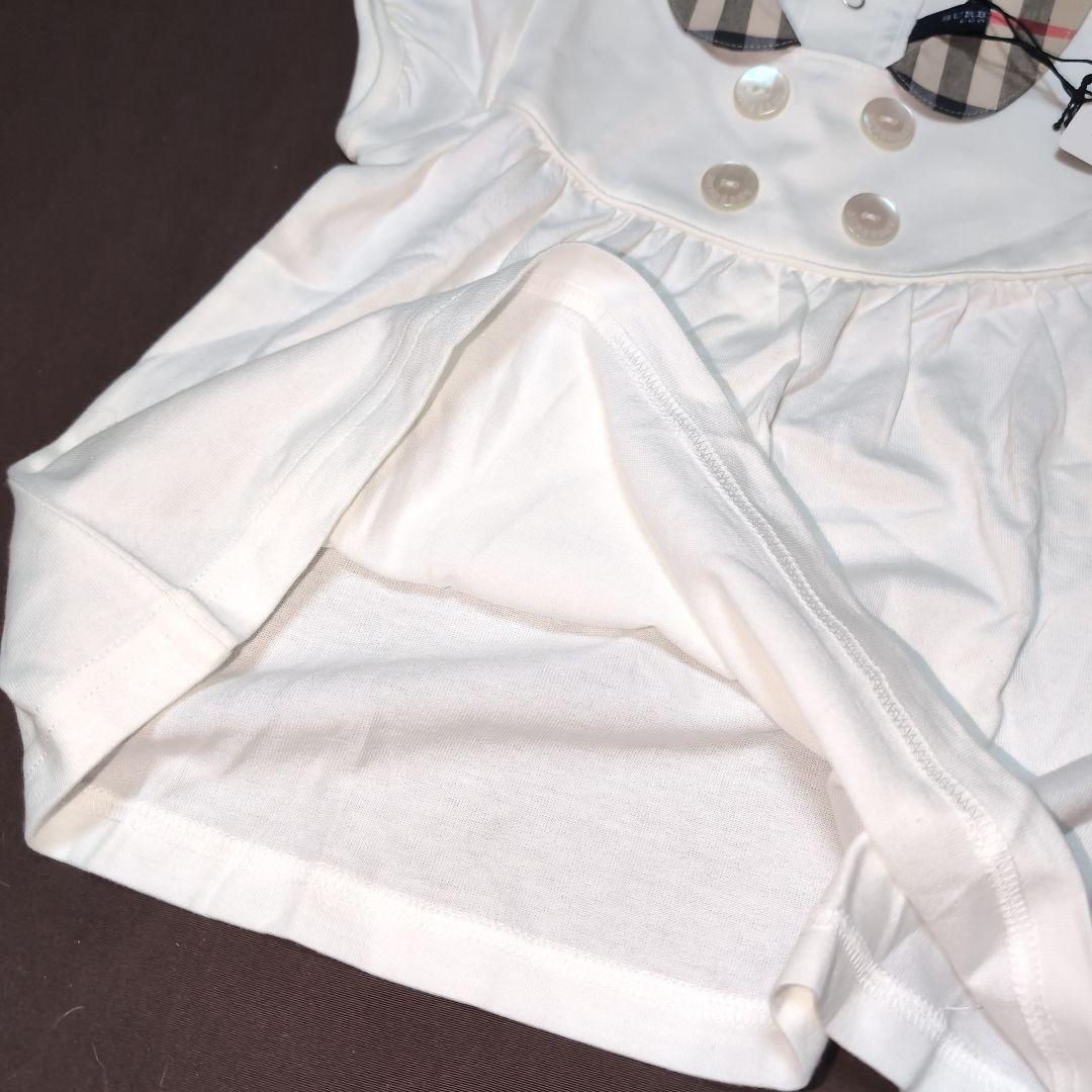 新品】90☆バーバリー☆パフ袖！ノバチェック襟！チュニックワンピース