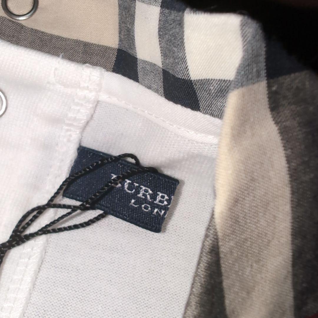 新品】90☆バーバリー☆パフ袖！ノバチェック襟！チュニックワンピース