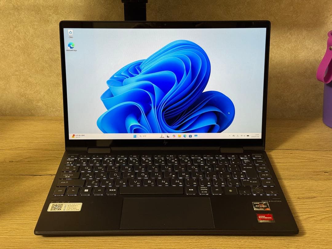 タッチ対応 HP ENVY x360/Ryzen7 5800U/16GB/1TB