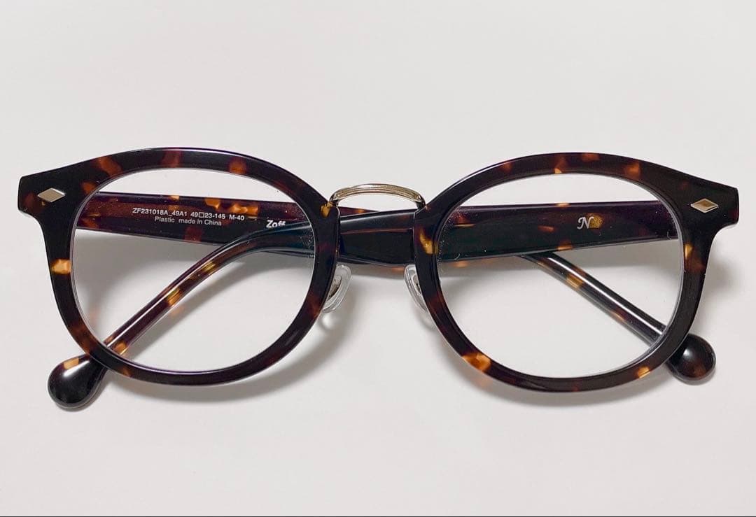 Zoff｜nanako ななこ イメージチェンジできるメガネ ブラウン デミ柄