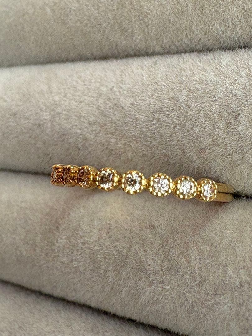 K18YG ダイヤハーフエタニティリング✨