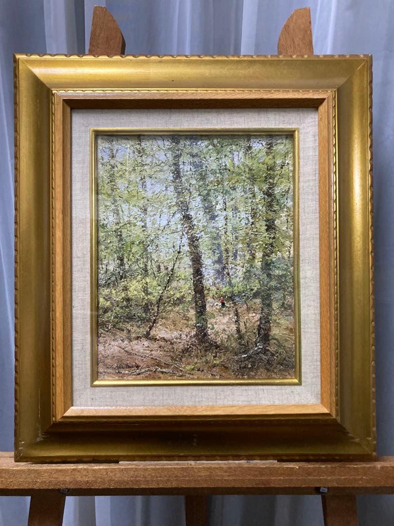 油彩 油絵 風景画【J Koutachy】 フランス風景画 サイン F3号 楽天市場】油彩画 F6号 渡瀬七生 『パリ、花咲く季節』 額付き 油絵