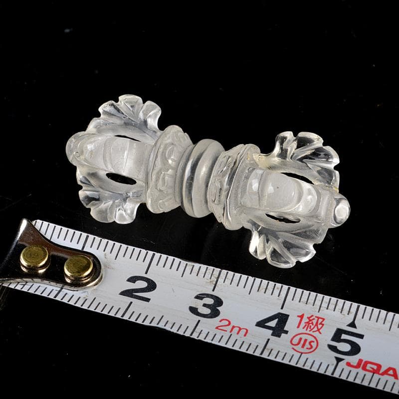 天然石　水晶彫刻　金剛杵　五独鈷　V　6359