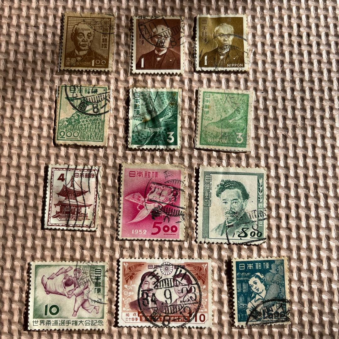 日本 使用済切手 12枚セット 1950年代 - メルカリ