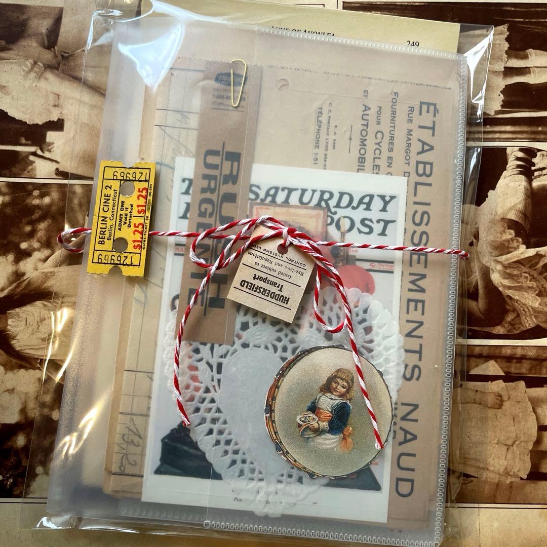 ヴィンテージ ジャンクジャーナル 紙モノ 素材 詰め合わせファイル11