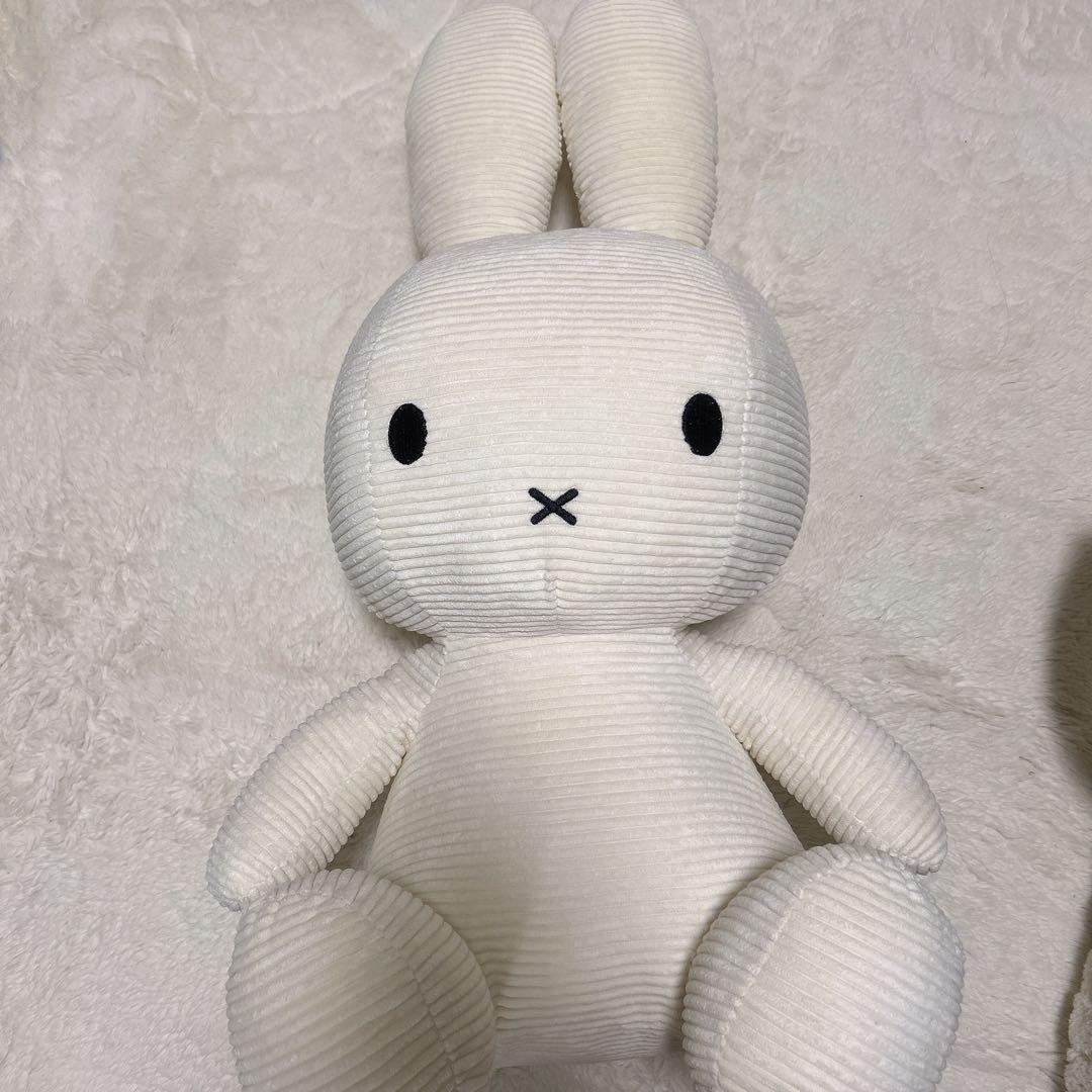 ボントントイズ ミッフィー ぬいぐるみ コーデュロイ 70cm 特大 ホワイト